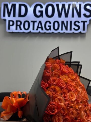 Red rose (60 stems) plus gyp